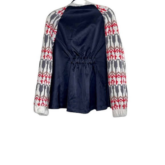ANTHROPOLOGIE SLEEPING ON SNOW INTARSIA SWEATER JACKET SIZE M - Picture 8 of 10
